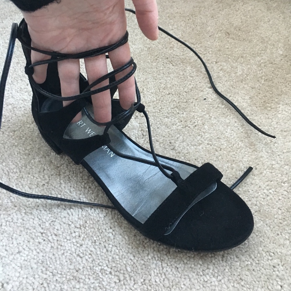 Stuart Weitzman tie up gladiator sandals, size 6 - Picture 1 of 5